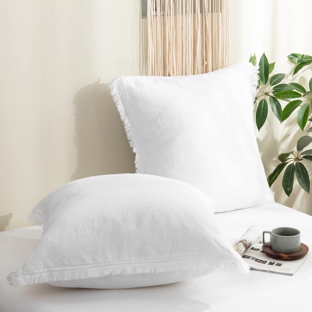Simple&Opulence 100% Linen Duvet Cover Set, 3 PCS Natural French Flax Duvet Cover King Size, Breathable Soft Comfy Bedding Comforter Cover with 2 Pillowcases(Linen, 104"x92")