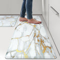 2-Piece Waterproof Cushioned Anti Fatigue Kitchen Mat Set