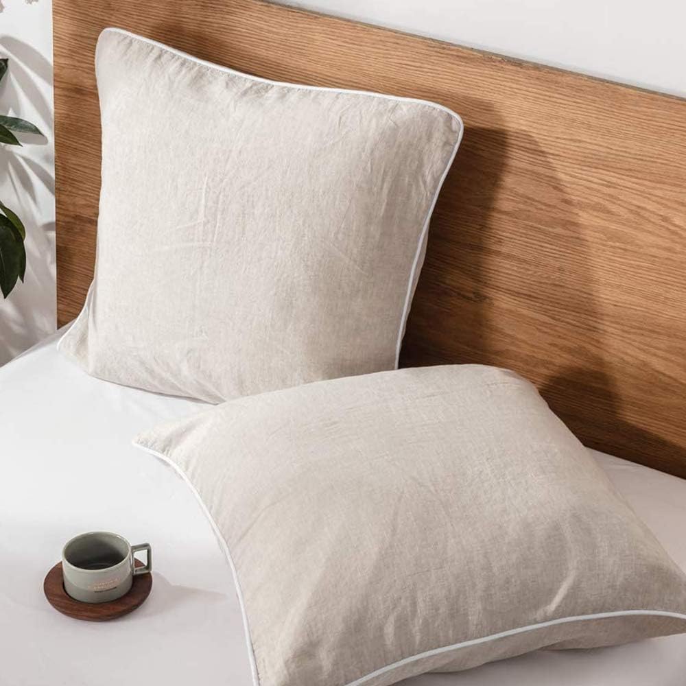 Simple&Opulence 100% Linen Duvet Cover Set, 3 PCS Natural French Flax Duvet Cover King Size, Breathable Soft Comfy Bedding Comforter Cover with 2 Pillowcases(Linen, 104"x92")