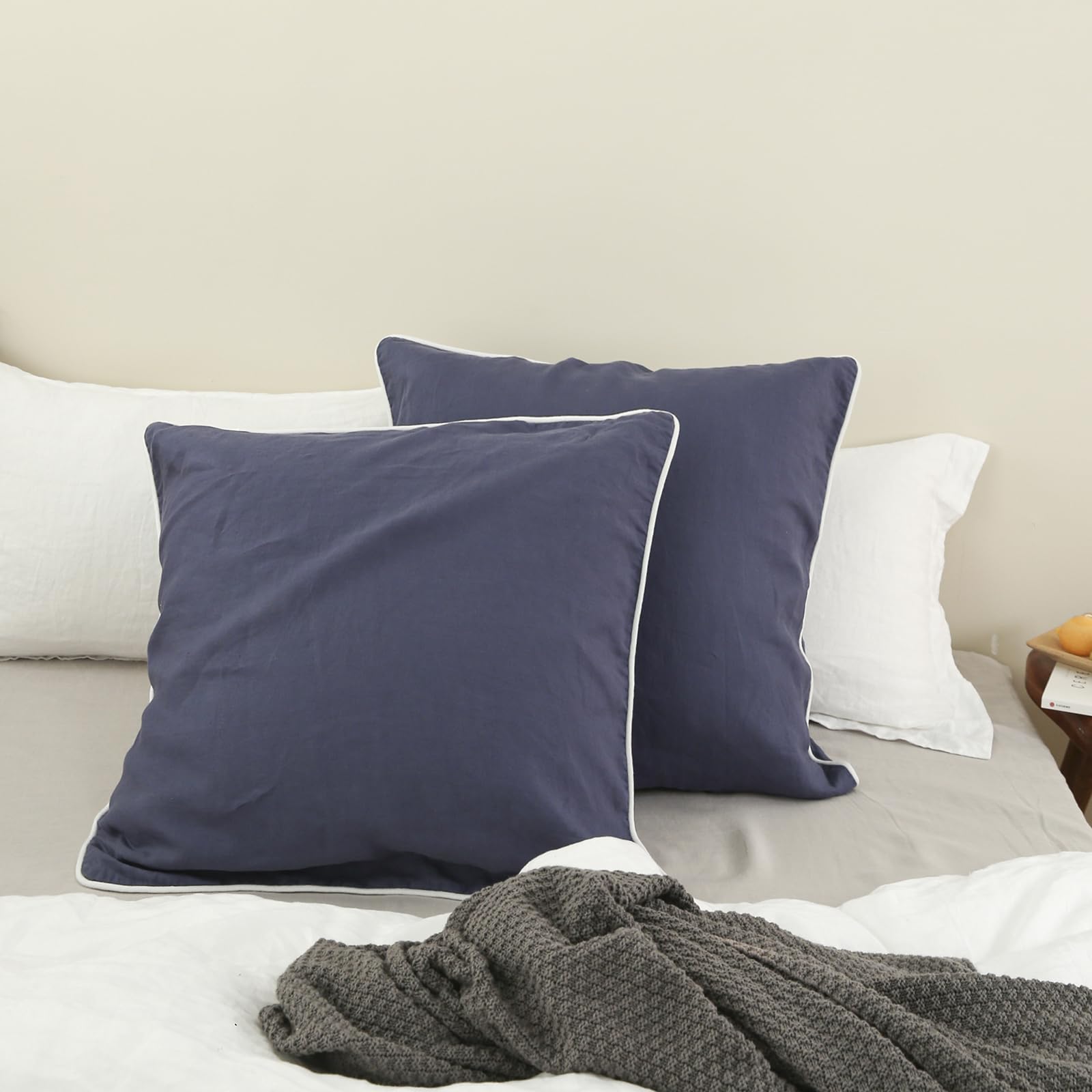 Simple&Opulence 100% Linen Duvet Cover Set, 3 PCS Natural French Flax Duvet Cover King Size, Breathable Soft Comfy Bedding Comforter Cover with 2 Pillowcases(Linen, 104"x92")