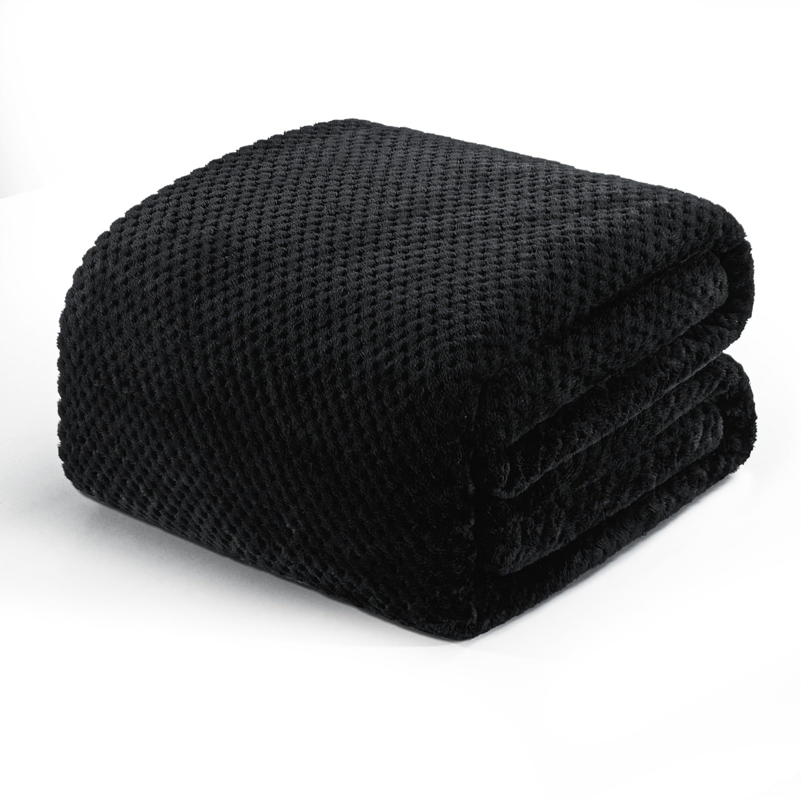 Exclusivo Mezcla Fleece Throw Blanket Extra Large, Super Soft and Warm Blankets for Couch, Sofa and Bed Waffle Textured, Cozy, Fuzzy and Lightweight (Tan, 50x70 Inches)