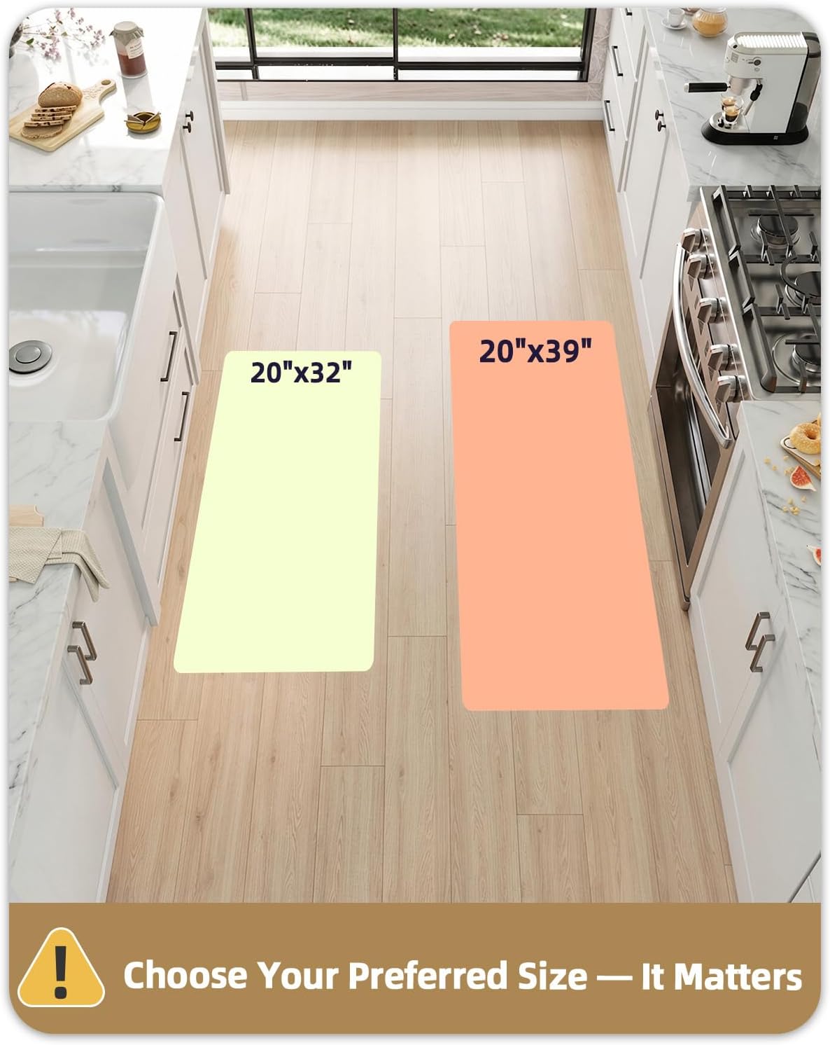 Grey Extra Thick Geometry Anti Fatigue Kitchen Mat