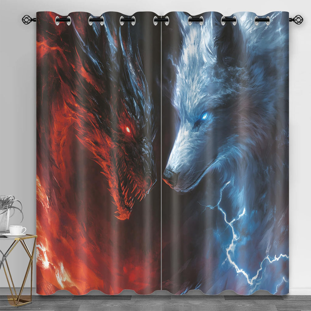 Metal Door Print Blackout Curtain, Rusty Thermal Insulated Grommets Curtains, Retro Industrial 2 Panels Window Curtains for Bedroom Living Room Home Decor, 31.5 x 63 Inch, 2 Panels
