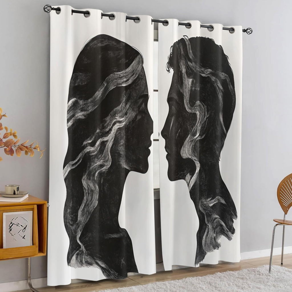 Wavy Stripes Curtains,Rusted Metal Blackout Curtains Industrial Style Grommet Drapes 2 Panels for Bedroom Living Room 31.5" W x 45" L x2