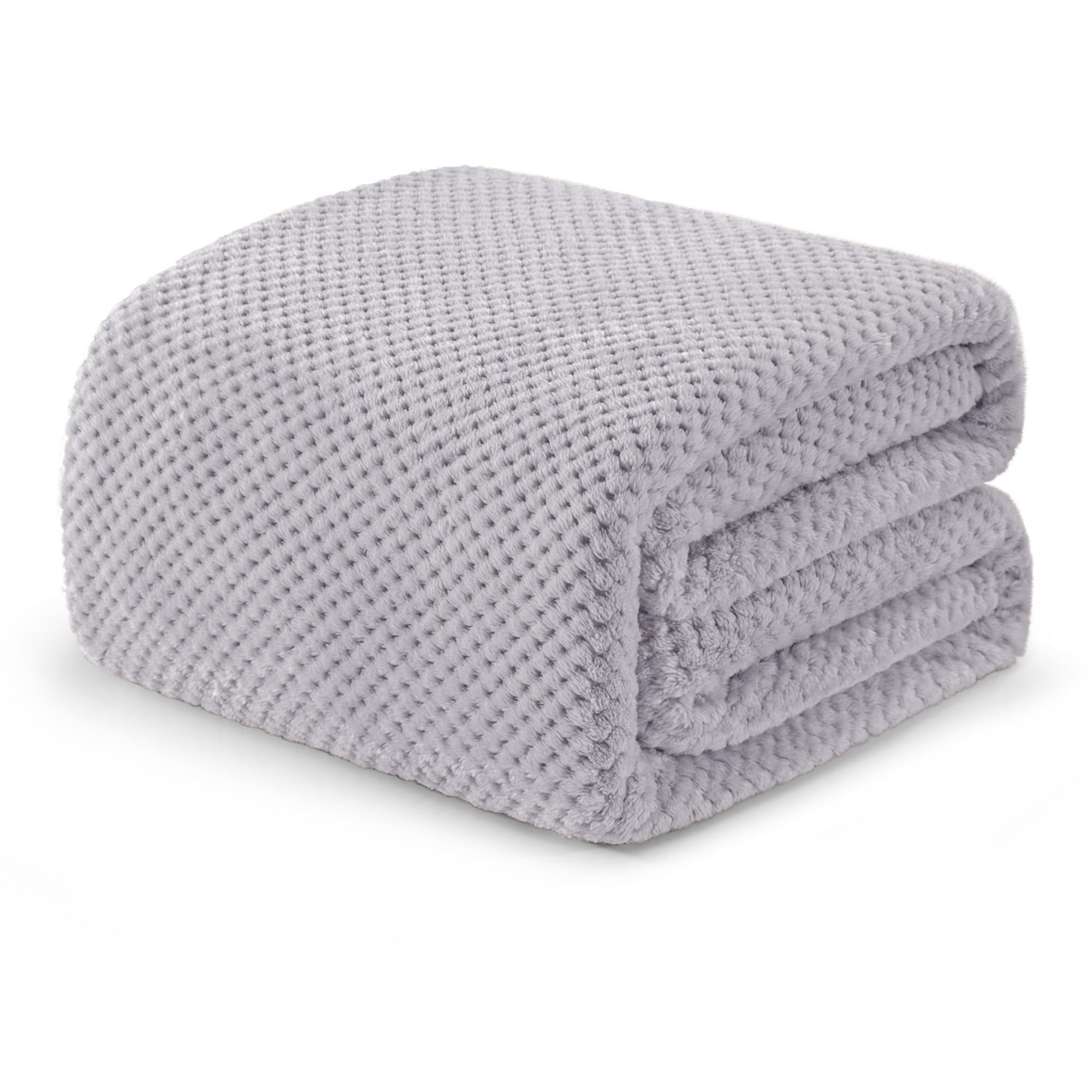 Exclusivo Mezcla Fleece Throw Blanket Extra Large, Super Soft and Warm Blankets for Couch, Sofa and Bed Waffle Textured, Cozy, Fuzzy and Lightweight (Tan, 50x70 Inches)