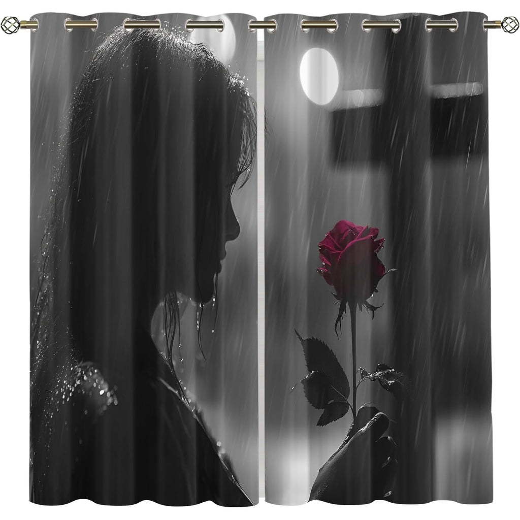Retro Pipe Industrial Blackout Curtains