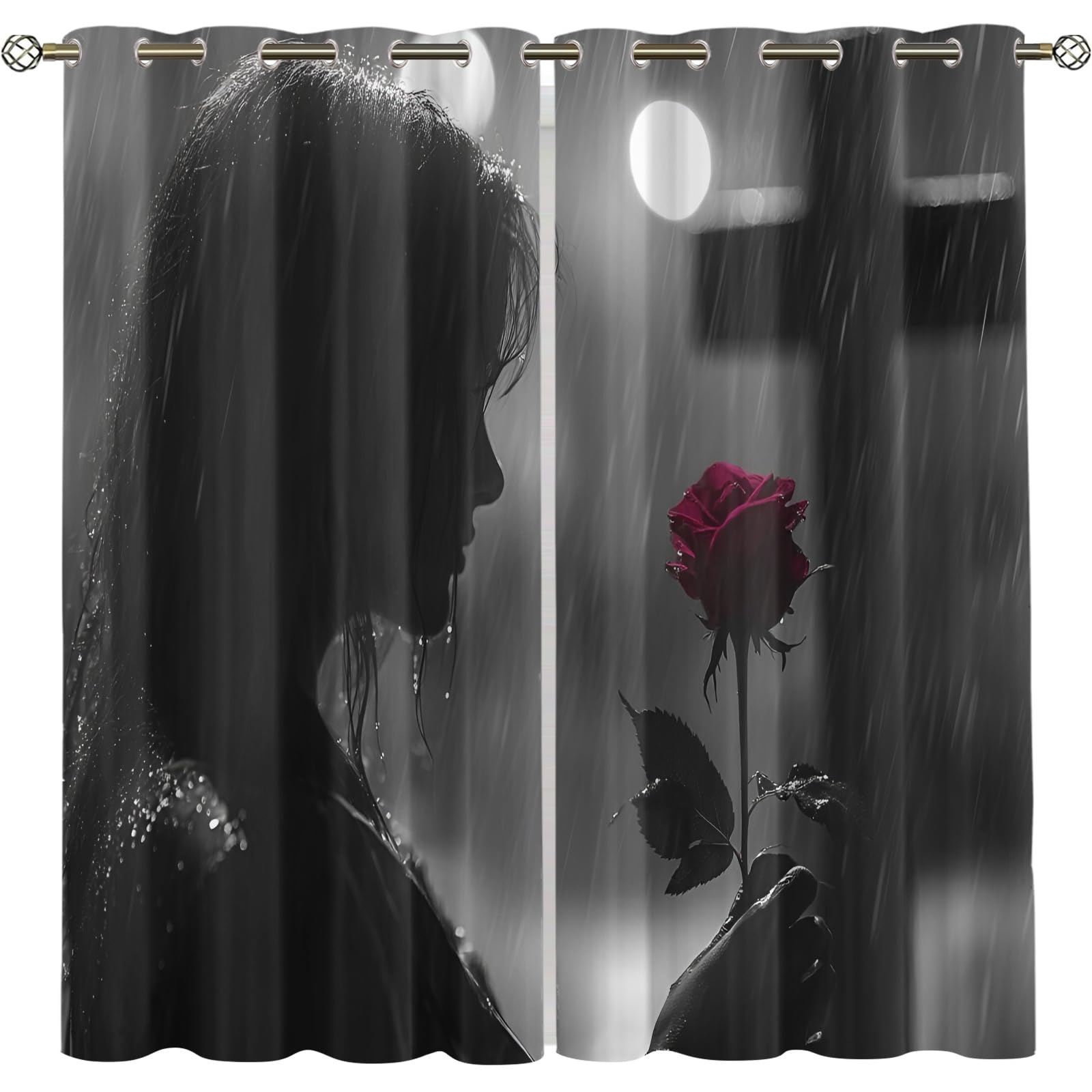 Retro Pipe Industrial Blackout Curtains