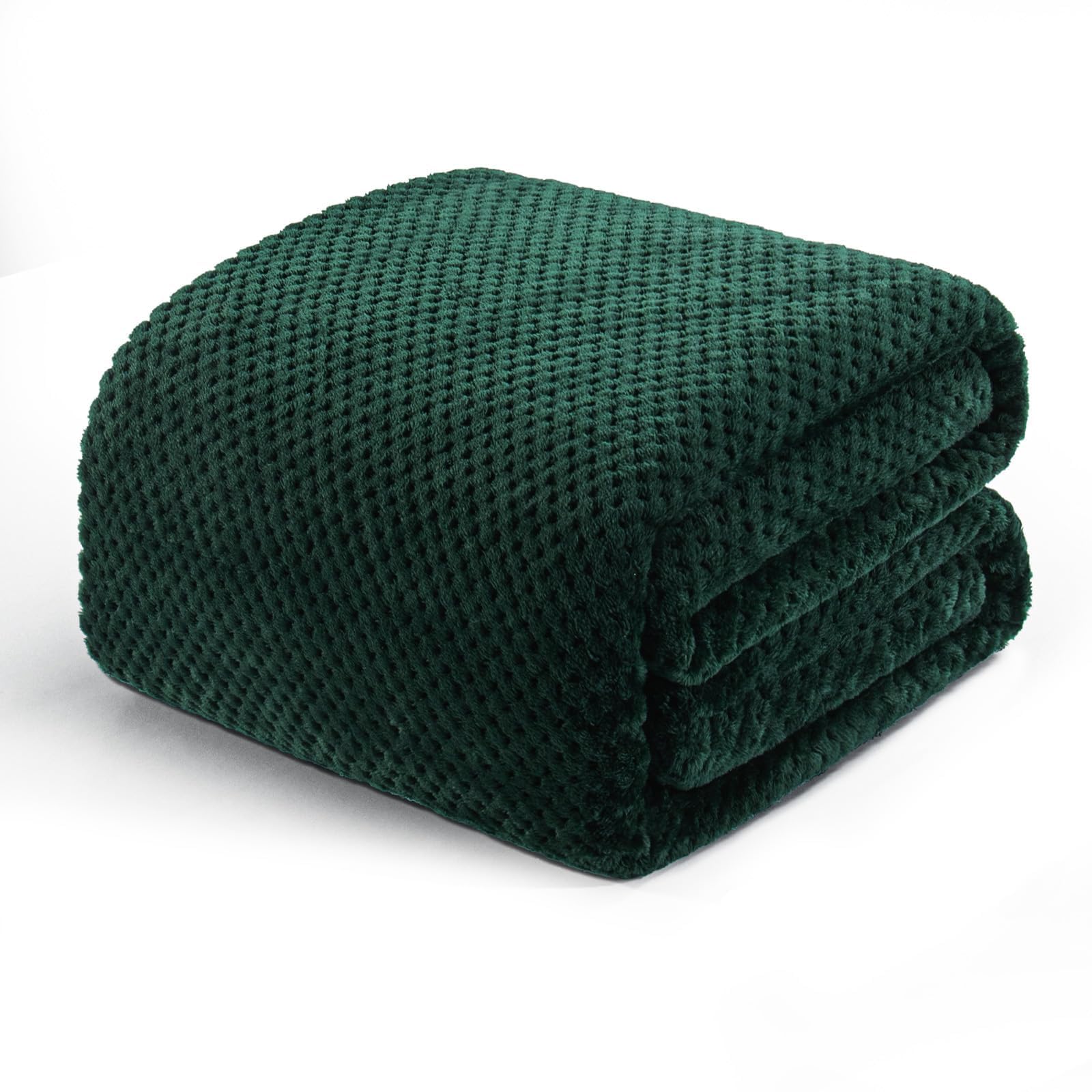 Exclusivo Mezcla Fleece Throw Blanket Extra Large, Super Soft and Warm Blankets for Couch, Sofa and Bed Waffle Textured, Cozy, Fuzzy and Lightweight (Tan, 50x70 Inches)