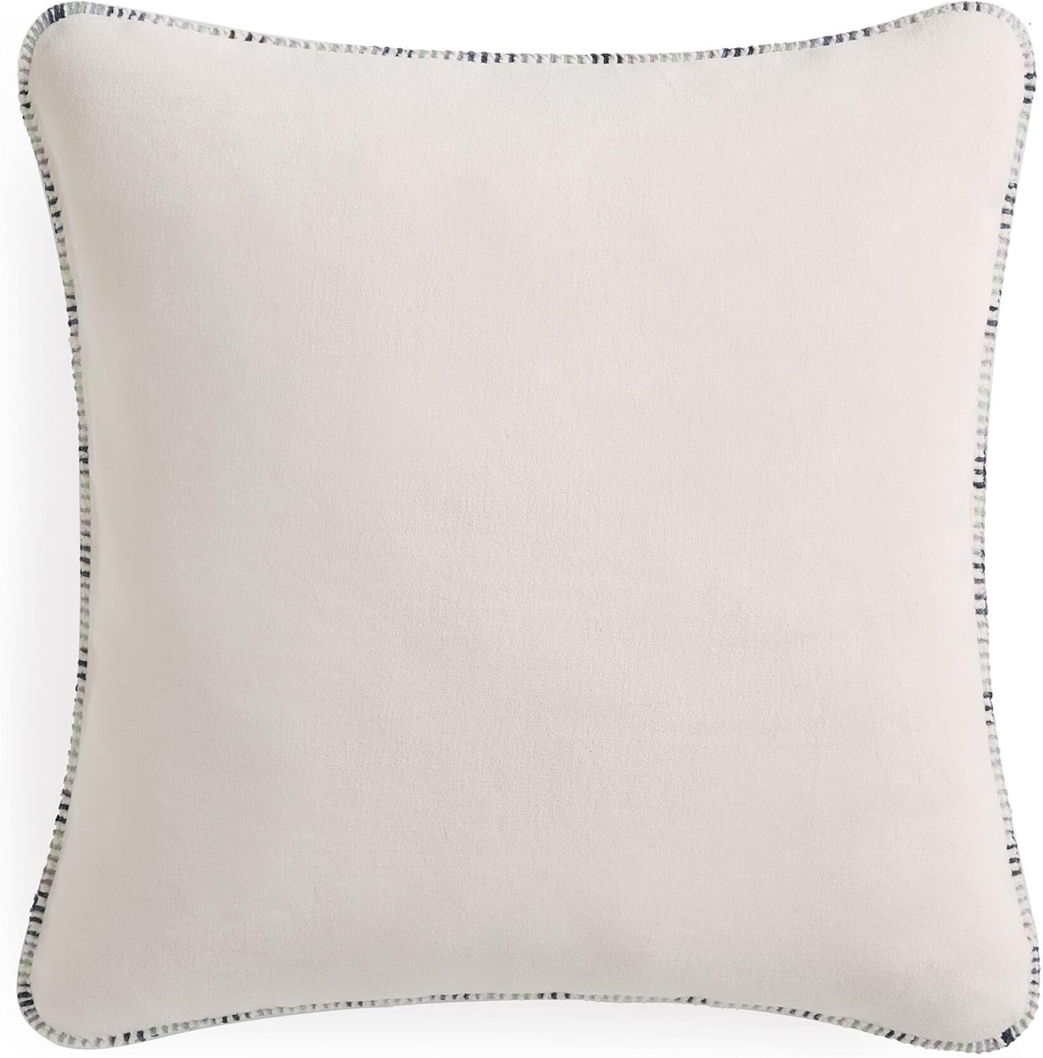 White Stitched Decor Throw Pillow