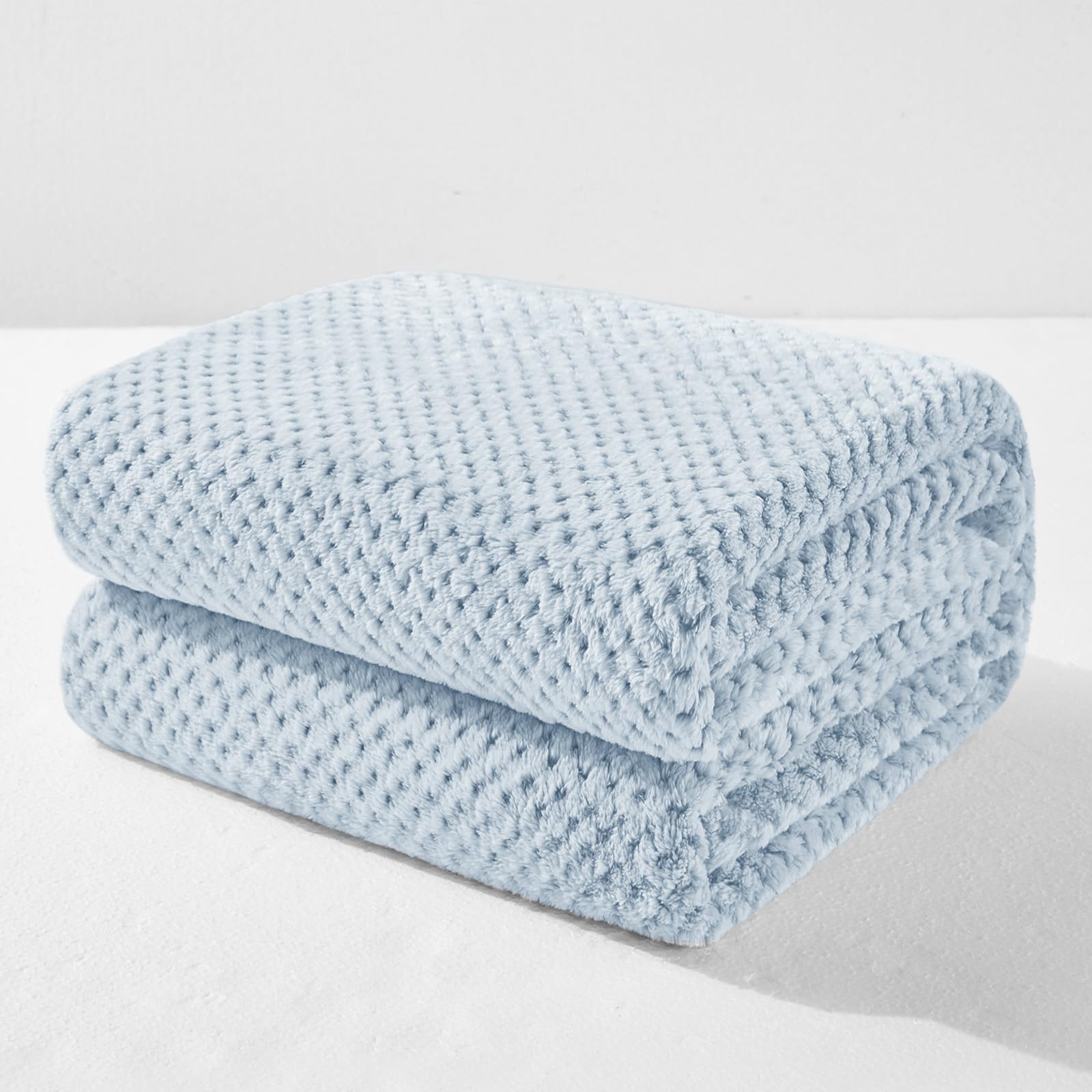Exclusivo Mezcla Fleece Throw Blanket Extra Large, Super Soft and Warm Blankets for Couch, Sofa and Bed Waffle Textured, Cozy, Fuzzy and Lightweight (Tan, 50x70 Inches)