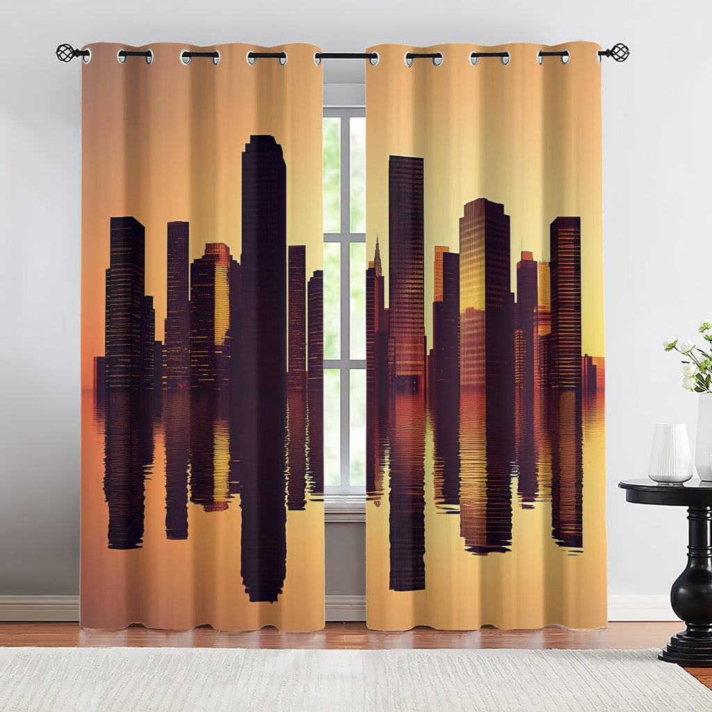 Retro Pipe Industrial Blackout Curtains