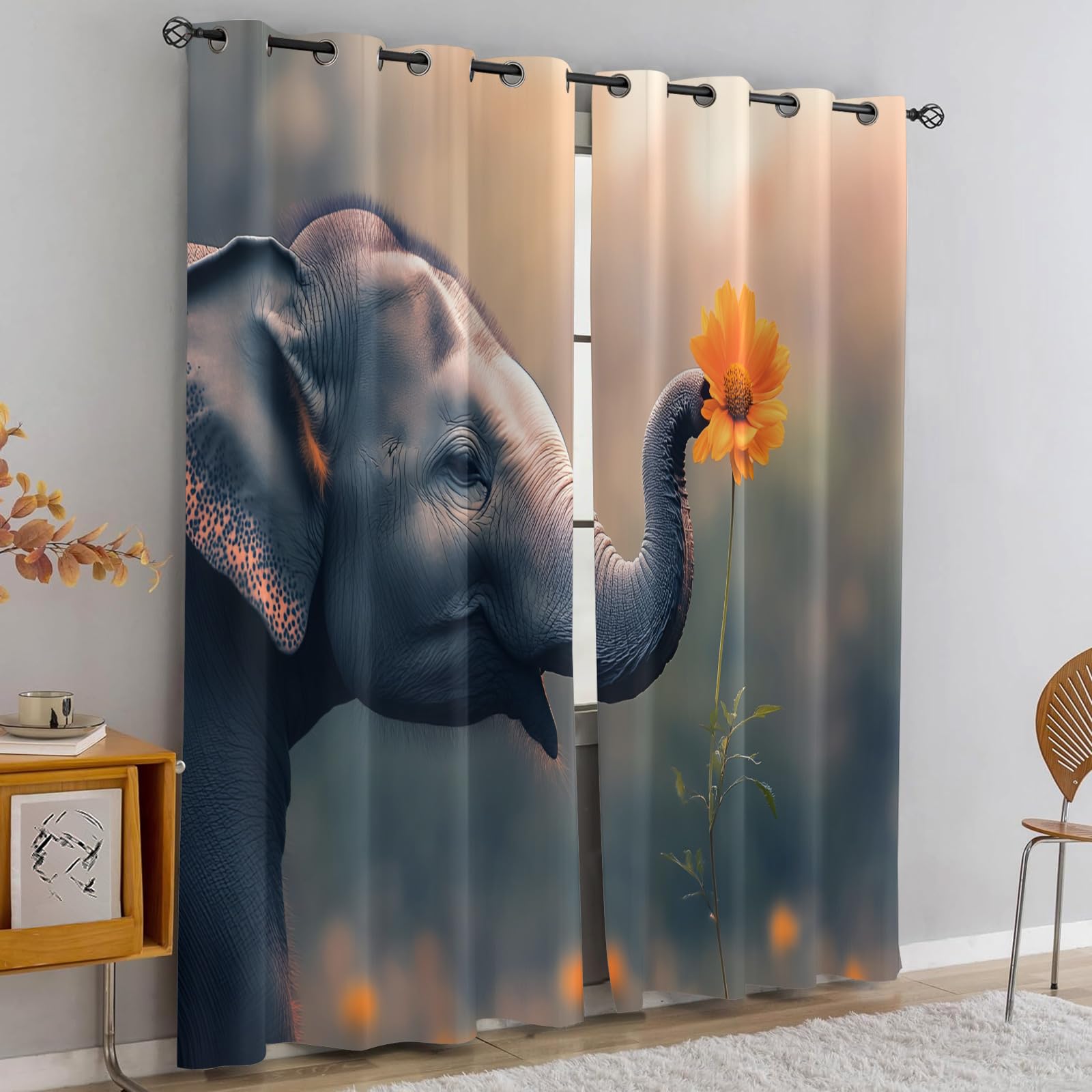 Retro Pipe Industrial Blackout Curtains