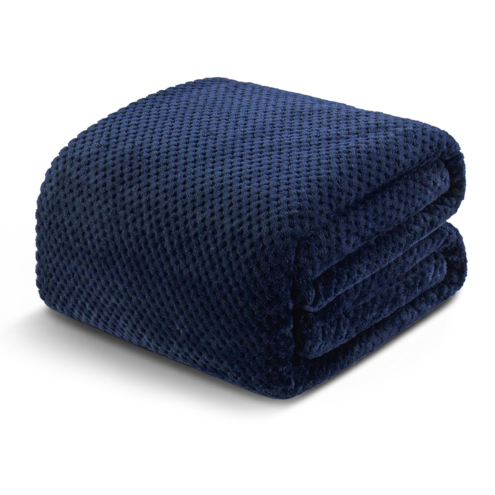 Exclusivo Mezcla Fleece Throw Blanket Extra Large, Super Soft and Warm Blankets for Couch, Sofa and Bed Waffle Textured, Cozy, Fuzzy and Lightweight (Tan, 50x70 Inches)