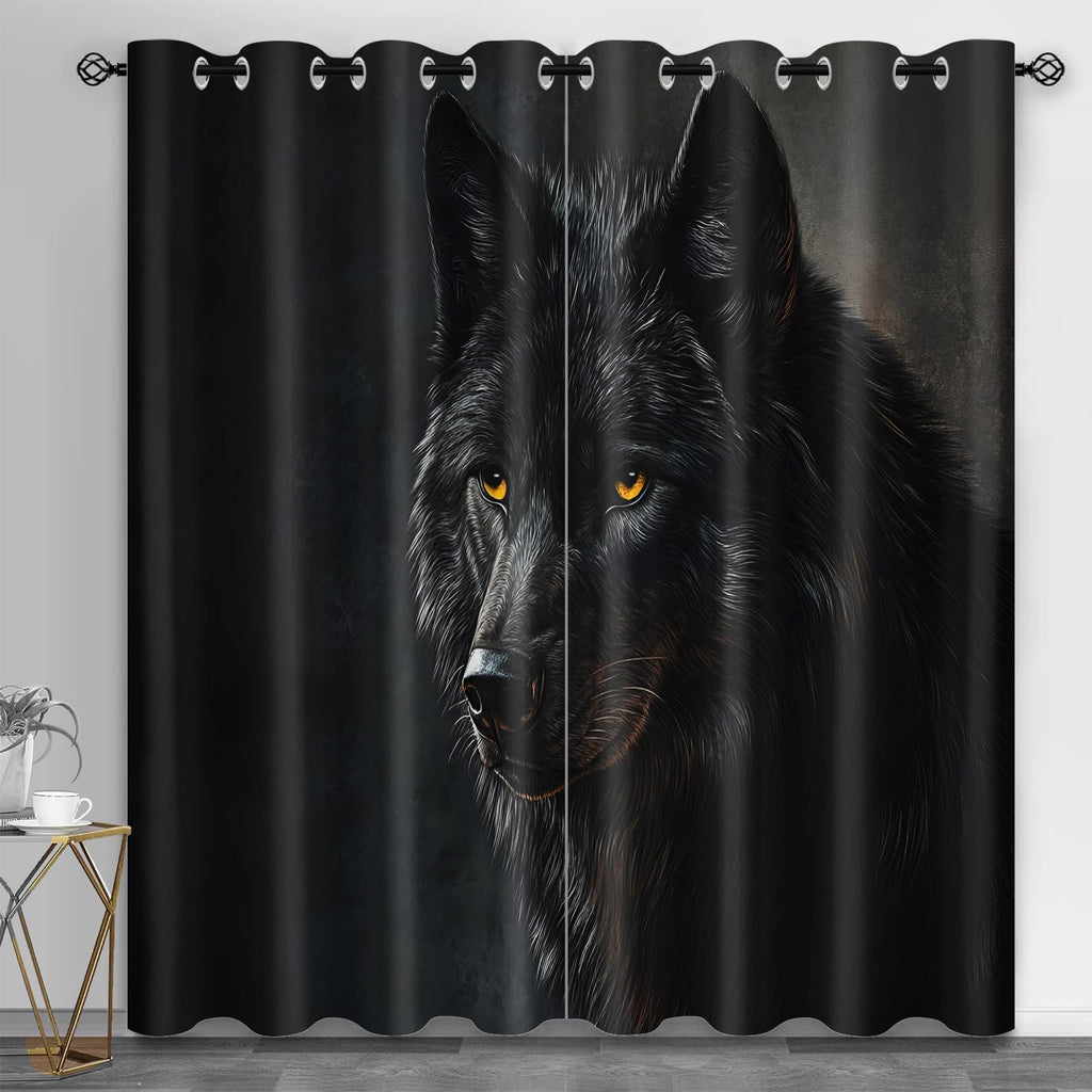 Metal Door Print Blackout Curtain, Rusty Thermal Insulated Grommets Curtains, Retro Industrial 2 Panels Window Curtains for Bedroom Living Room Home Decor, 31.5 x 63 Inch, 2 Panels
