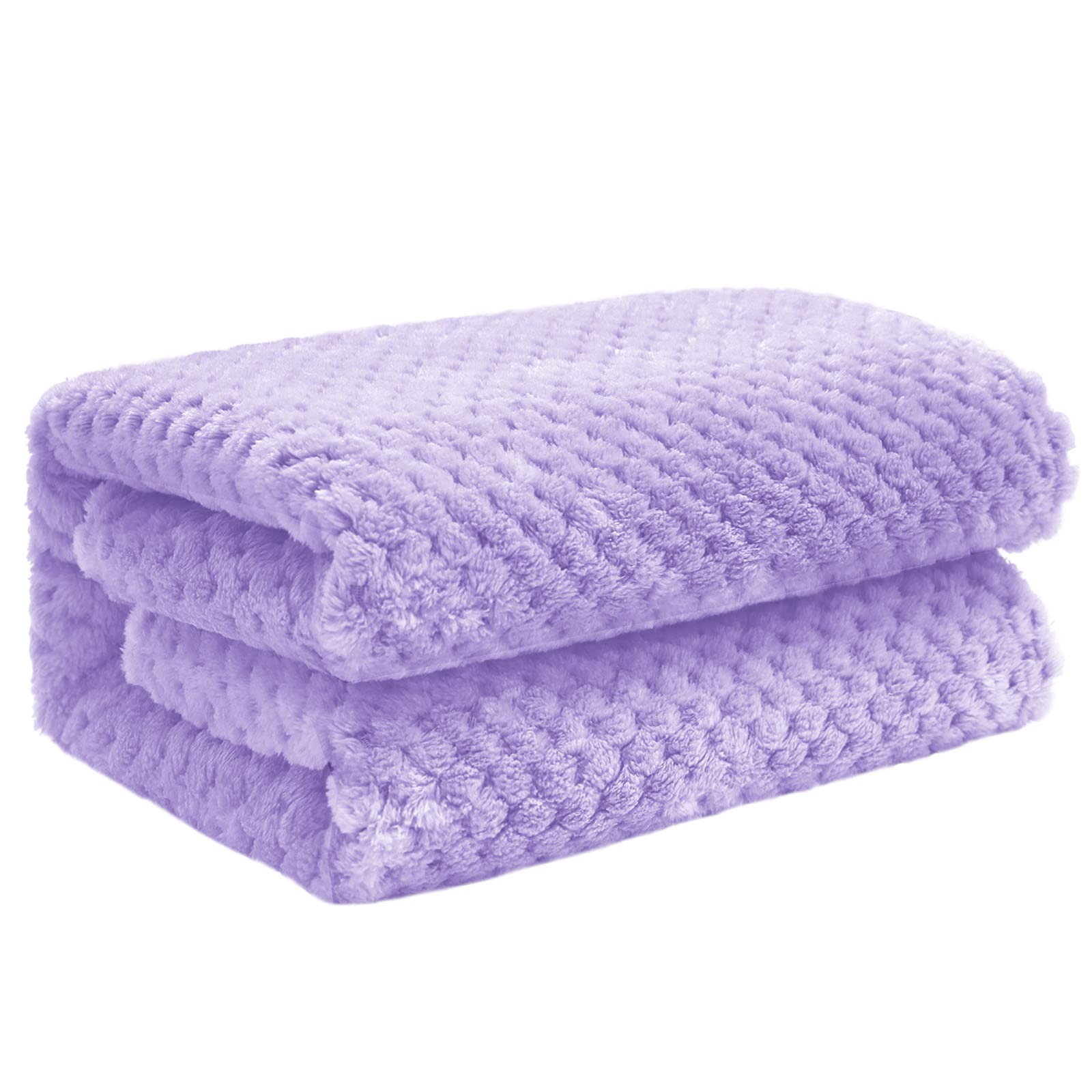Exclusivo Mezcla Fleece Throw Blanket Extra Large, Super Soft and Warm Blankets for Couch, Sofa and Bed Waffle Textured, Cozy, Fuzzy and Lightweight (Tan, 50x70 Inches)