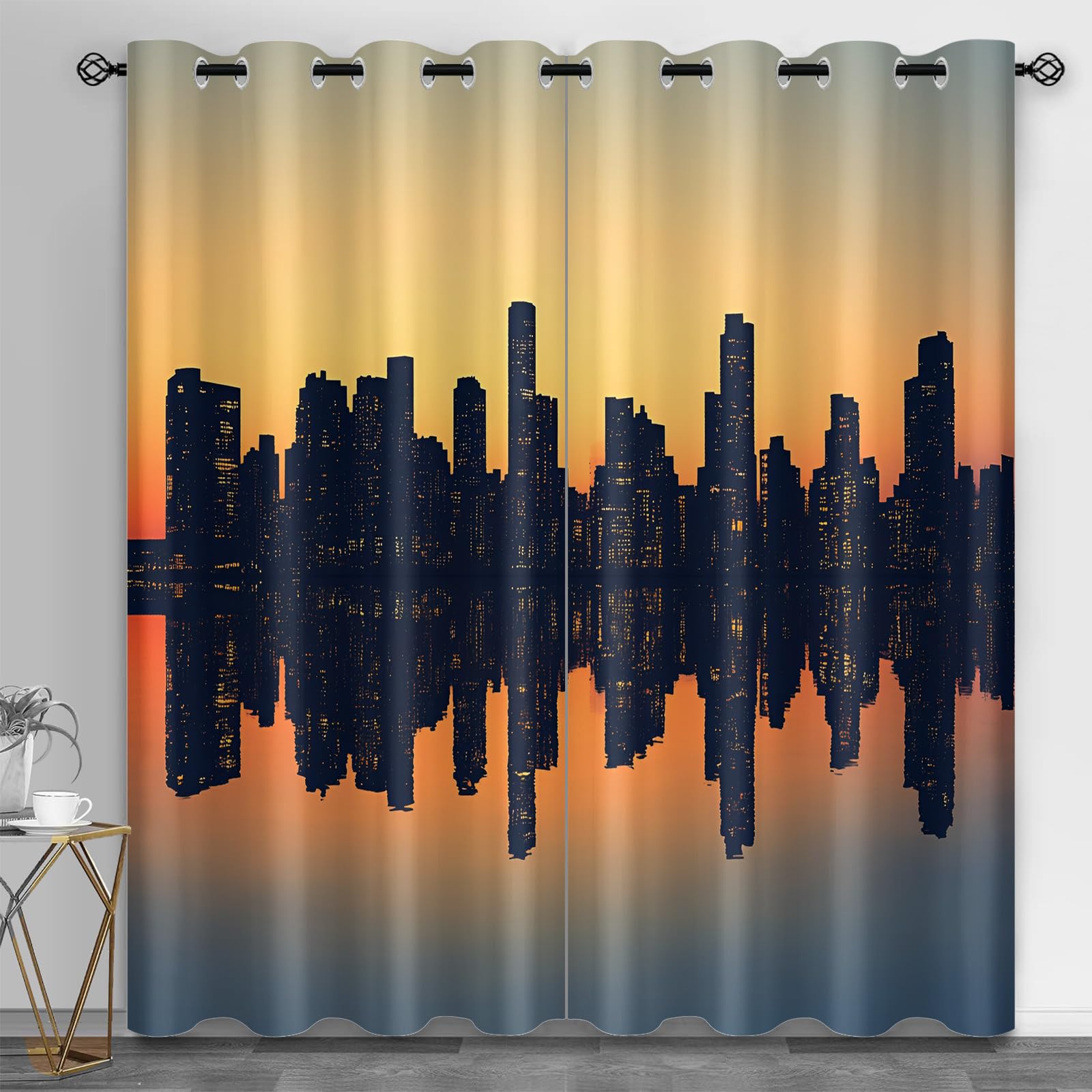 Retro Pipe Industrial Blackout Curtains