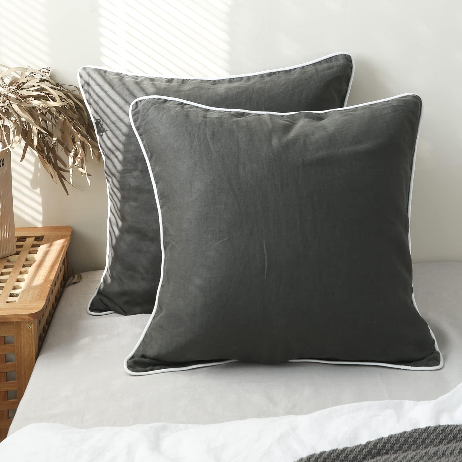 Simple&Opulence 100% Linen Duvet Cover Set, 3 PCS Natural French Flax Duvet Cover King Size, Breathable Soft Comfy Bedding Comforter Cover with 2 Pillowcases(Linen, 104"x92")