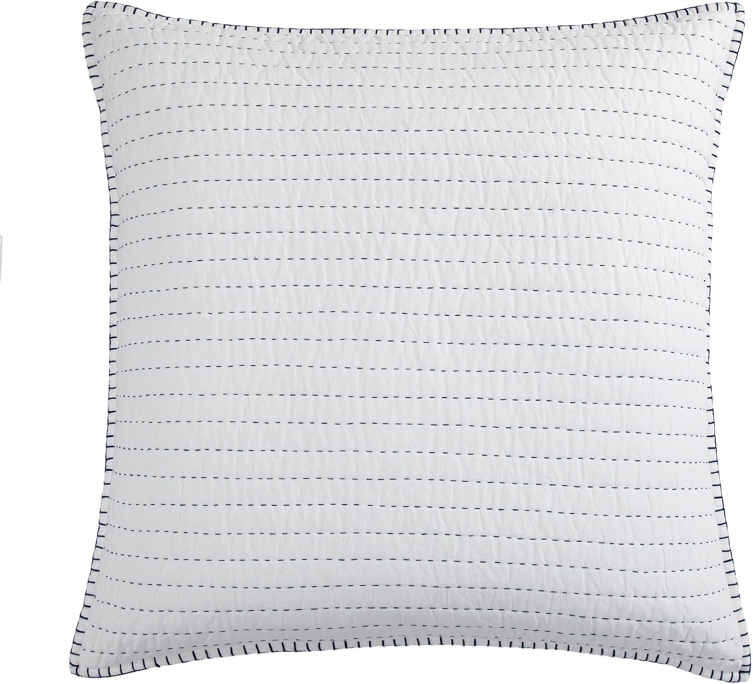 Indigo Stitched Cotton Euro Sham