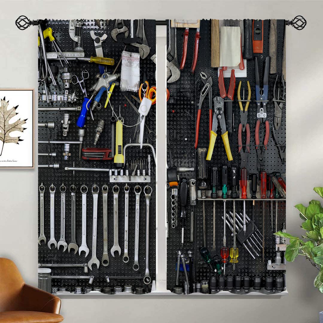 Vintage Metal Industrial Blackout Curtains