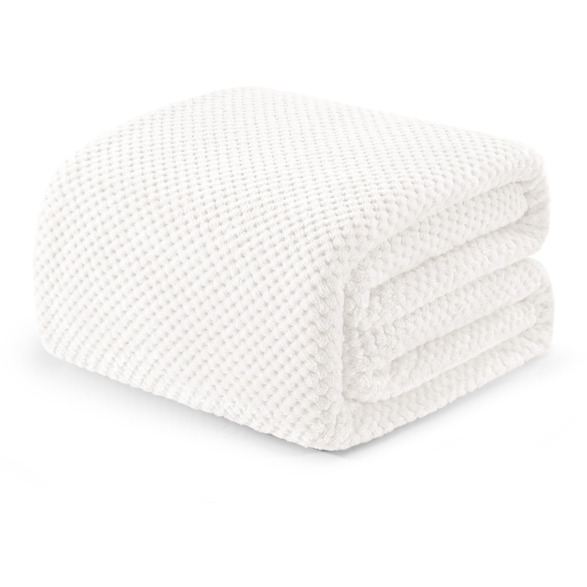 Exclusivo Mezcla Fleece Throw Blanket Extra Large, Super Soft and Warm Blankets for Couch, Sofa and Bed Waffle Textured, Cozy, Fuzzy and Lightweight (Tan, 50x70 Inches)