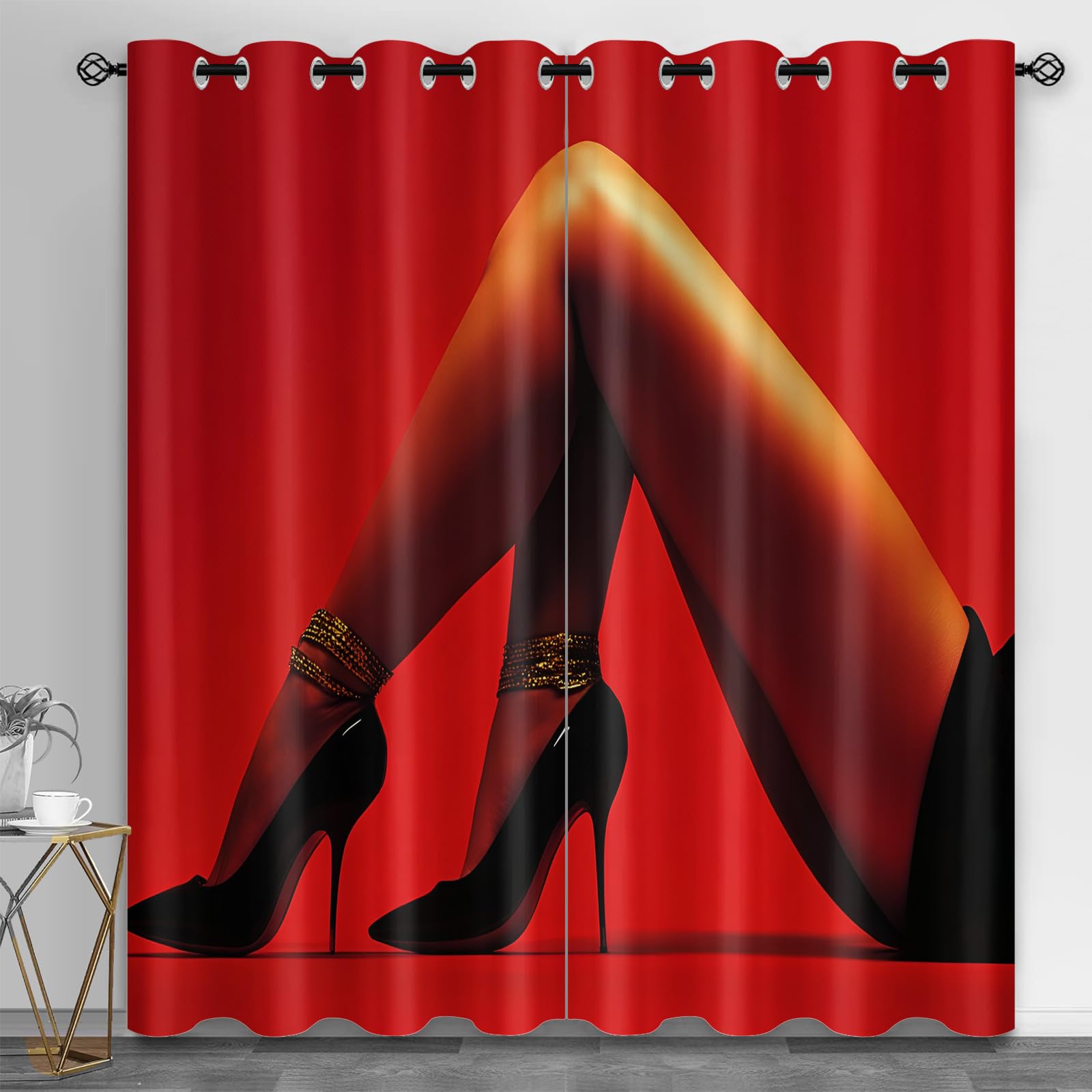 Machinery Window Treatments, Factory Blackout Curtains for Bedroom, Retro Industrial Style Grommet Window Curtain for Bedroom Living Room Patio, 42 x 96 Inch, 2 Panels