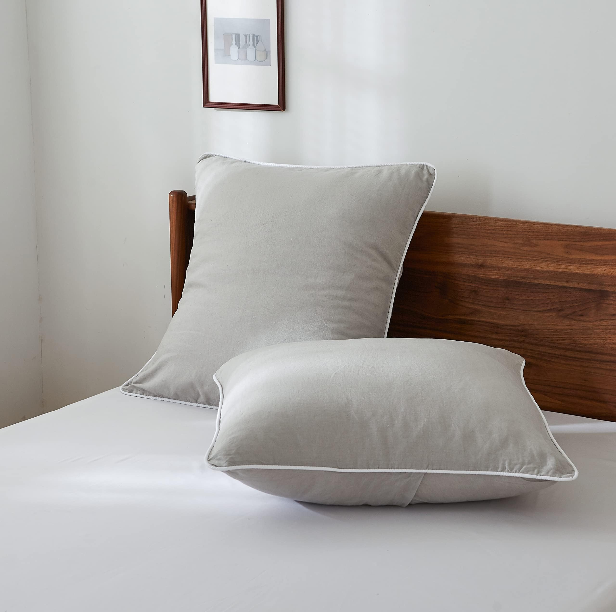 Simple&Opulence 100% Linen Duvet Cover Set, 3 PCS Natural French Flax Duvet Cover King Size, Breathable Soft Comfy Bedding Comforter Cover with 2 Pillowcases(Linen, 104"x92")