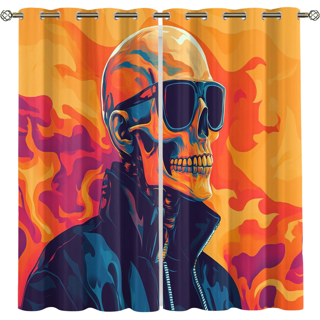 Retro Pipe Industrial Blackout Curtains