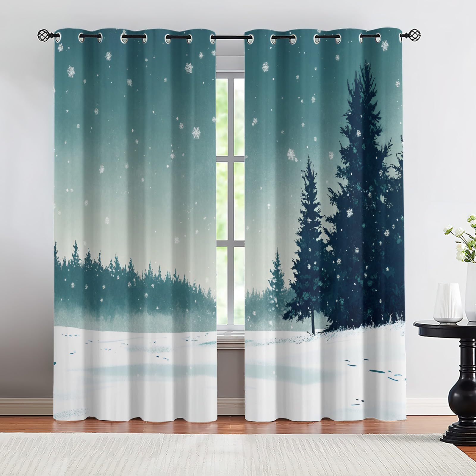 Wavy Stripes Curtains,Rusted Metal Blackout Curtains Industrial Style Grommet Drapes 2 Panels for Bedroom Living Room 31.5" W x 45" L x2
