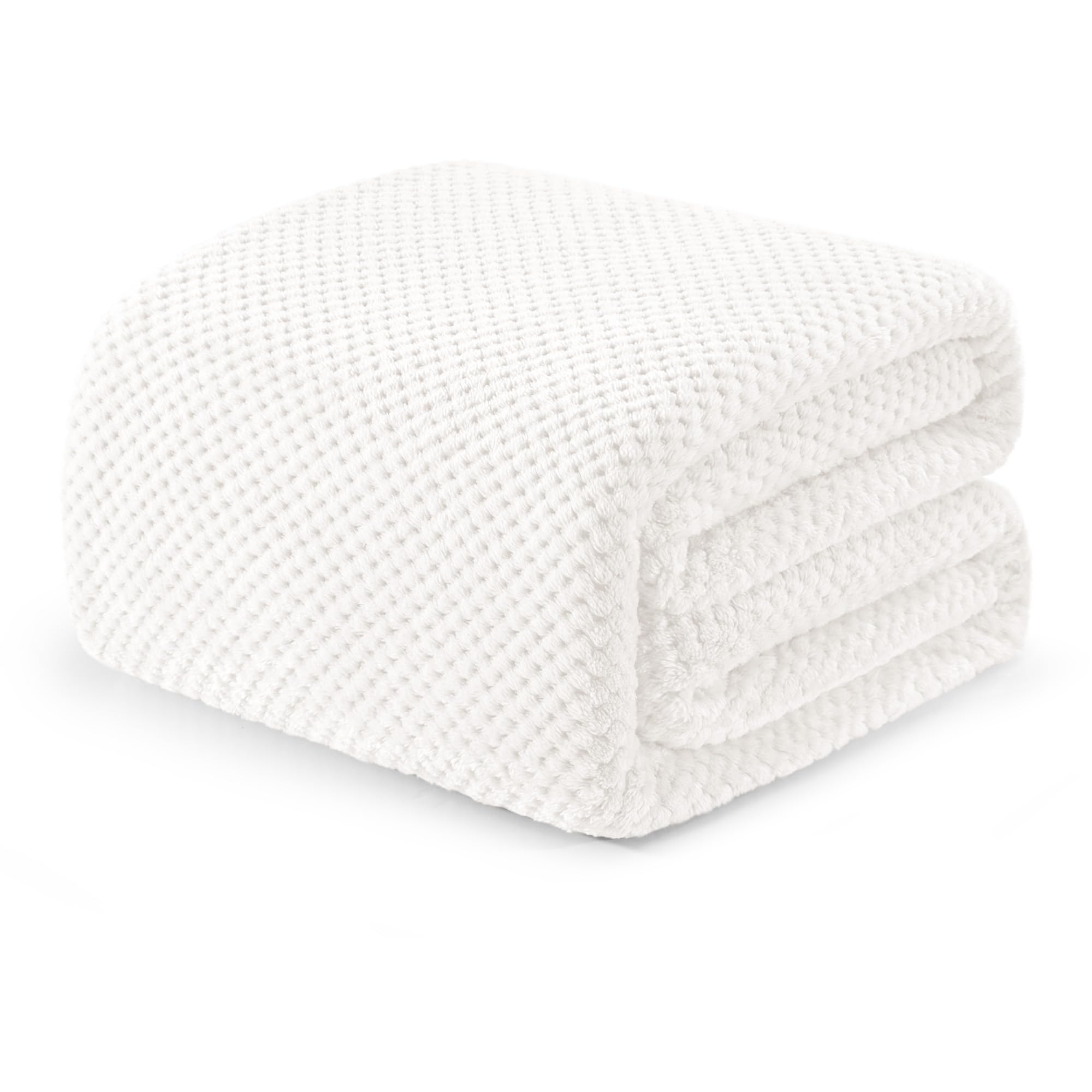 Exclusivo Mezcla Fleece Throw Blanket Extra Large, Super Soft and Warm Blankets for Couch, Sofa and Bed Waffle Textured, Cozy, Fuzzy and Lightweight (Tan, 50x70 Inches)