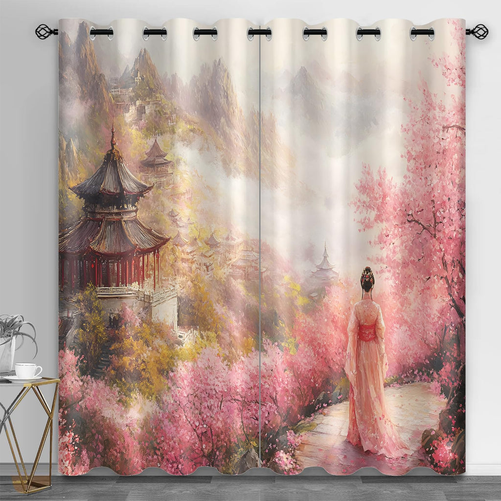 Retro Pipe Industrial Blackout Curtains