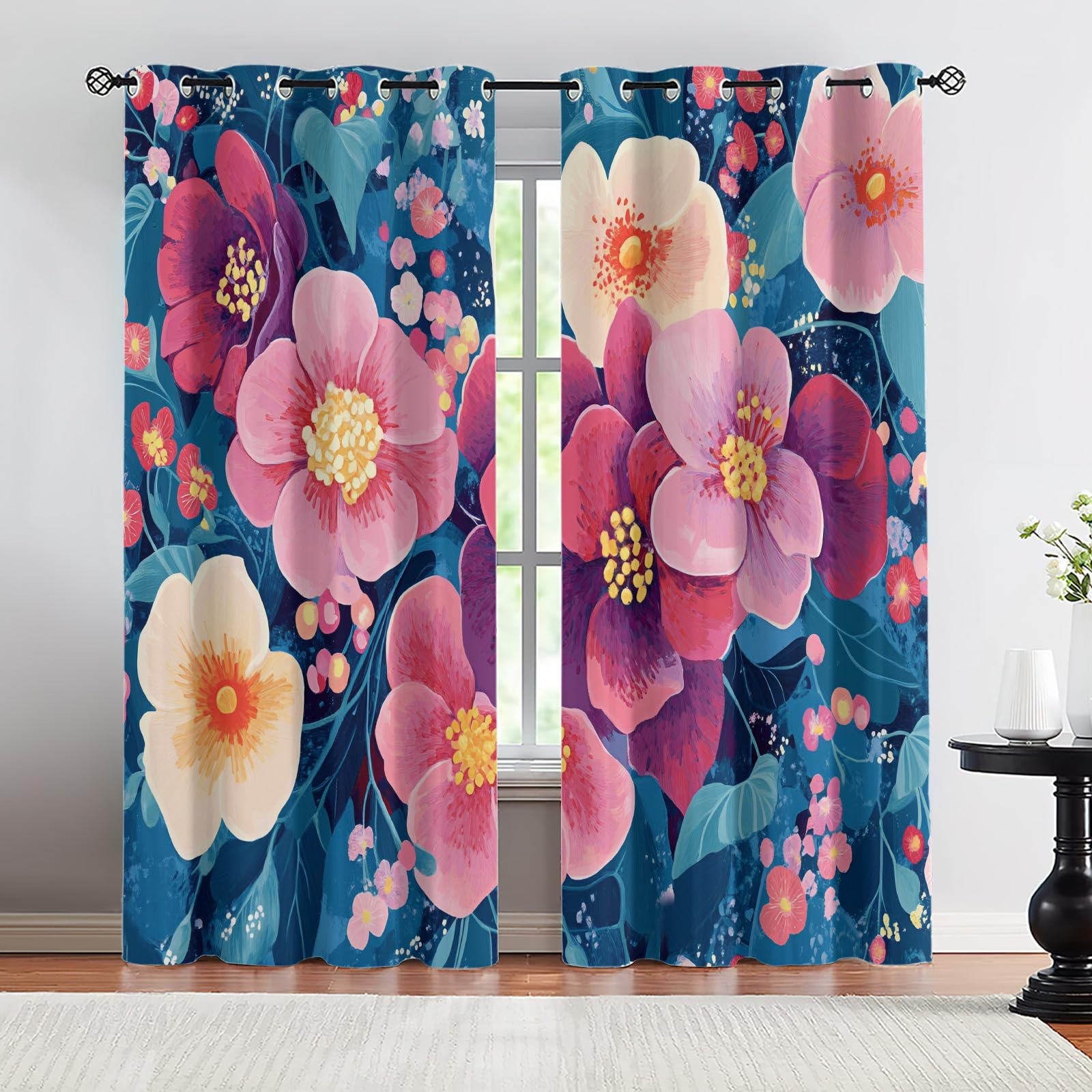 Wavy Stripes Curtains,Rusted Metal Blackout Curtains Industrial Style Grommet Drapes 2 Panels for Bedroom Living Room 31.5" W x 45" L x2