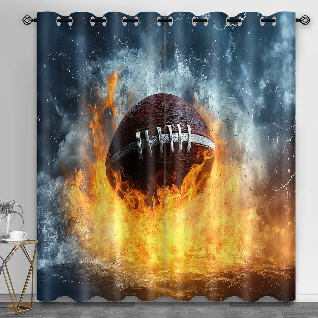 Metal Door Print Blackout Curtain, Rusty Thermal Insulated Grommets Curtains, Retro Industrial 2 Panels Window Curtains for Bedroom Living Room Home Decor, 31.5 x 63 Inch, 2 Panels