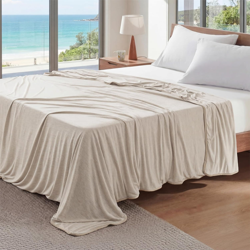 Oat Bamboo Cooling Queen Blanket