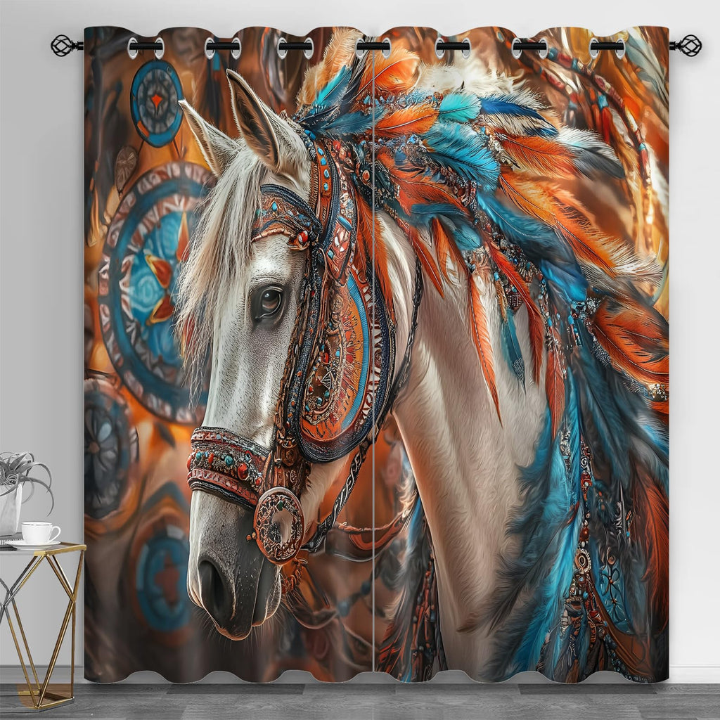 Metal Door Print Blackout Curtain, Rusty Thermal Insulated Grommets Curtains, Retro Industrial 2 Panels Window Curtains for Bedroom Living Room Home Decor, 31.5 x 63 Inch, 2 Panels