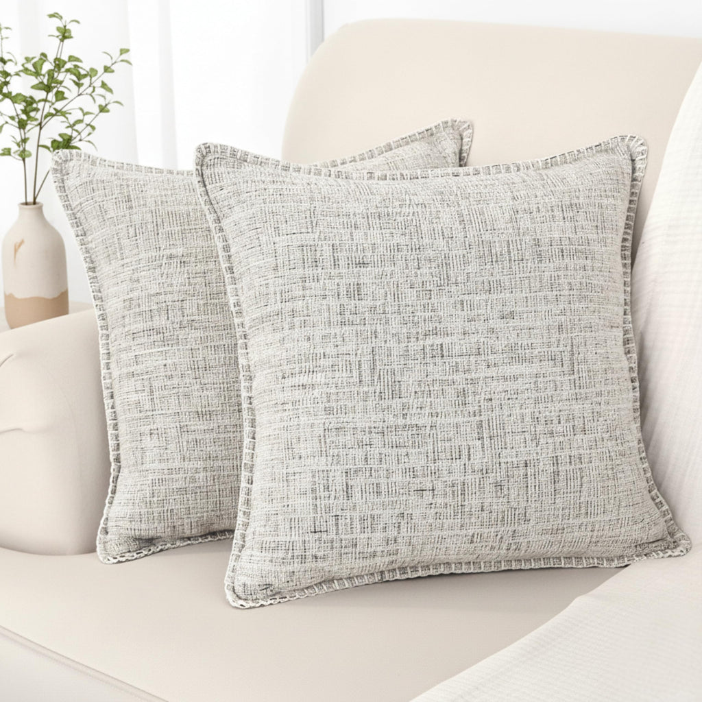 Navy Large Euro Pillow Covers Set