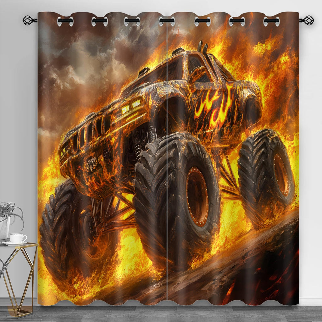 Metal Door Print Blackout Curtain, Rusty Thermal Insulated Grommets Curtains, Retro Industrial 2 Panels Window Curtains for Bedroom Living Room Home Decor, 31.5 x 63 Inch, 2 Panels