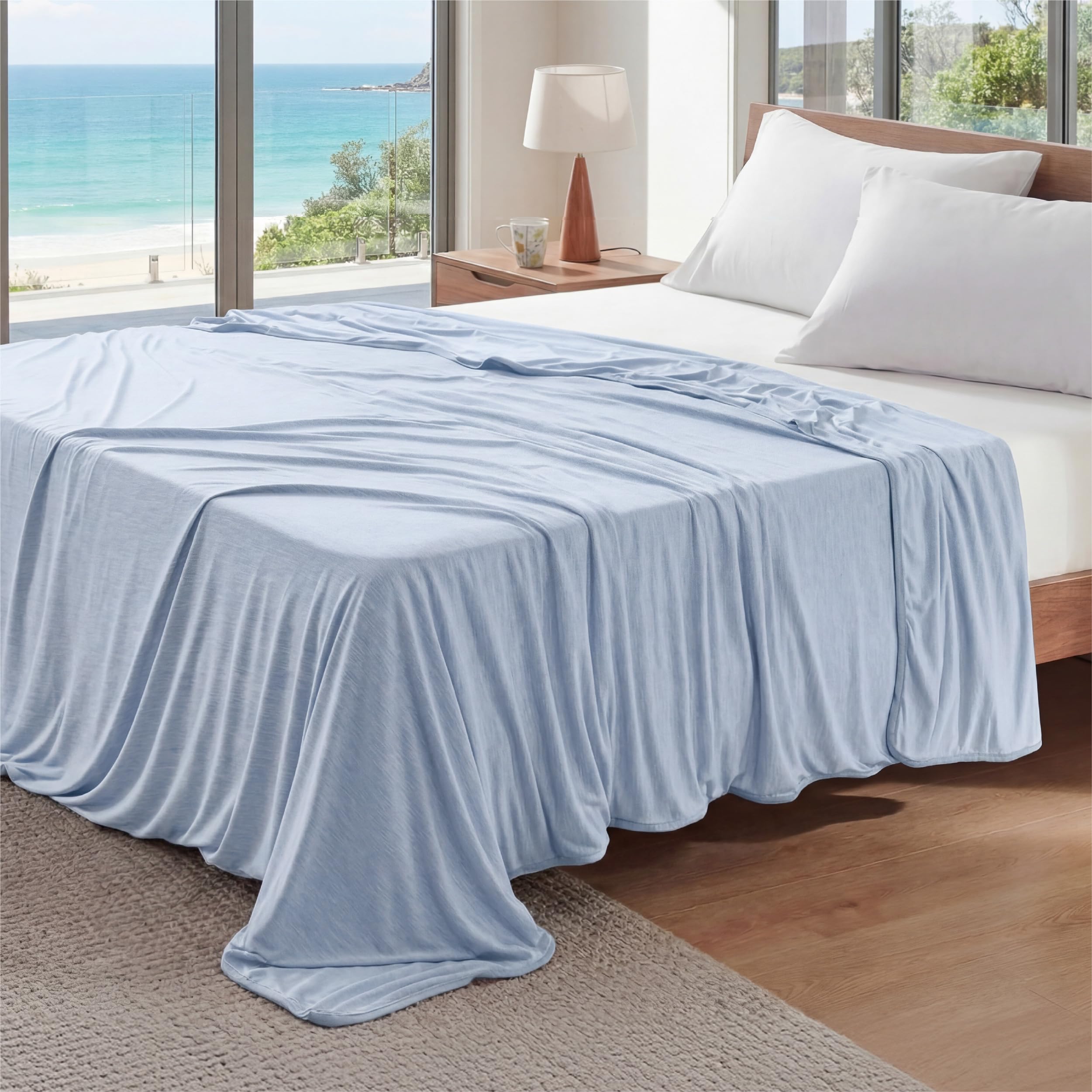 Oat Bamboo Cooling Queen Blanket