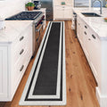 Black Memory Foam Long Anti Fatigue Kitchen Mat