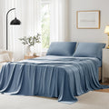 Dusty Blue Bamboo Split King Sheet Set