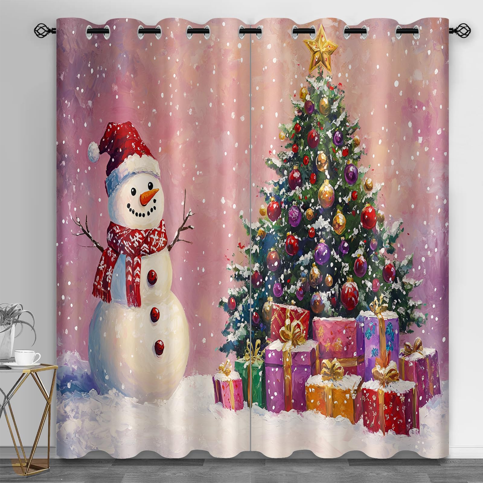 Metal Door Print Blackout Curtain, Rusty Thermal Insulated Grommets Curtains, Retro Industrial 2 Panels Window Curtains for Bedroom Living Room Home Decor, 31.5 x 63 Inch, 2 Panels