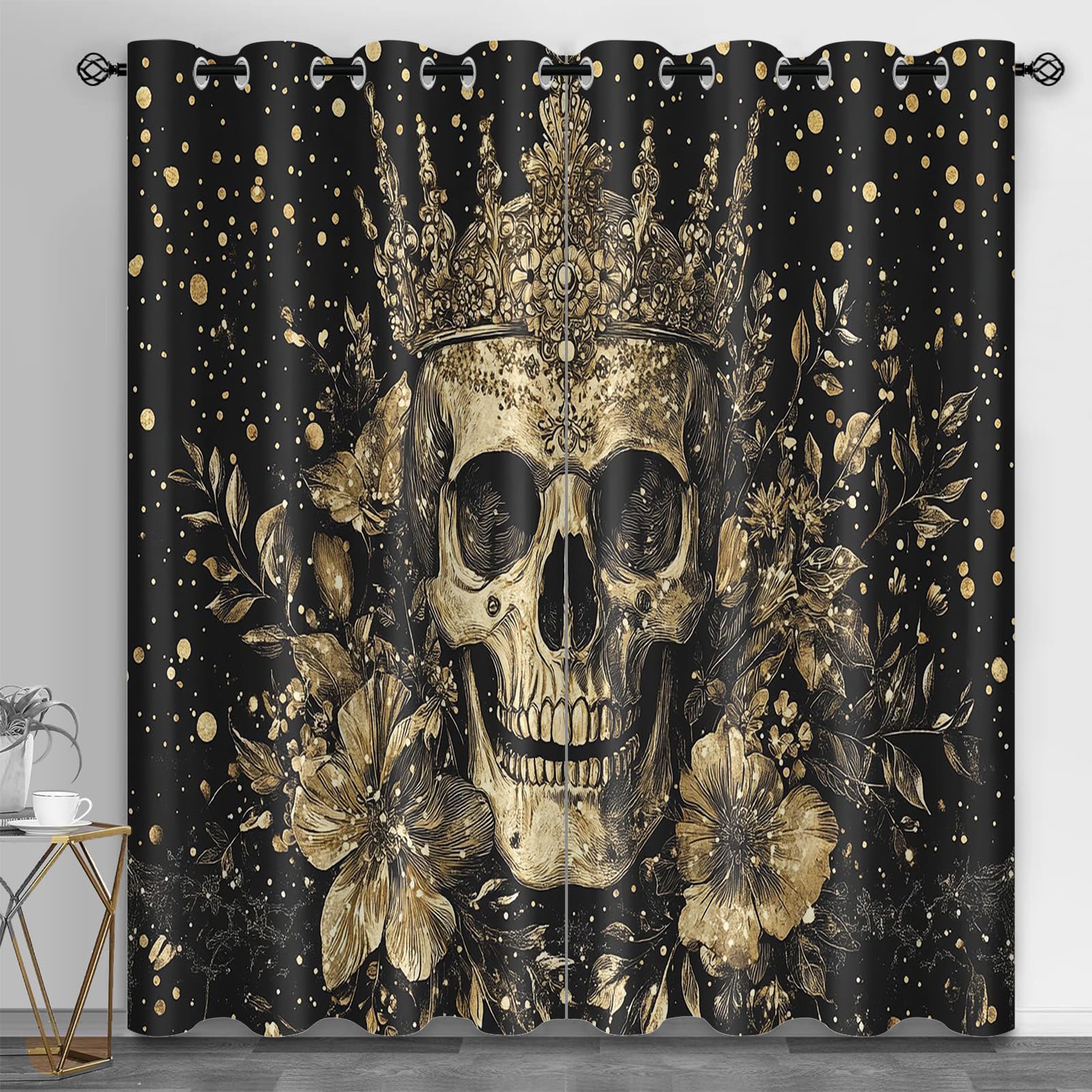 Machinery Window Treatments, Factory Blackout Curtains for Bedroom, Retro Industrial Style Grommet Window Curtain for Bedroom Living Room Patio, 42 x 96 Inch, 2 Panels