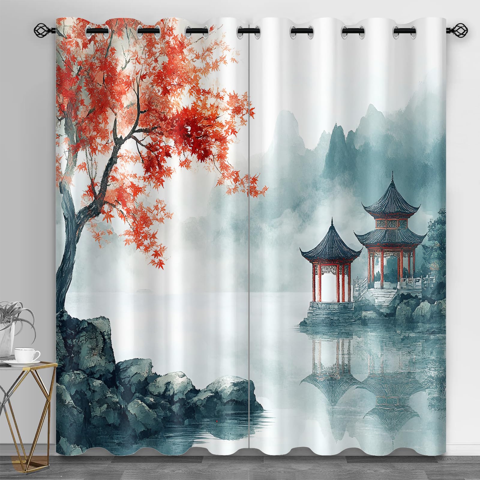 Retro Pipe Industrial Blackout Curtains