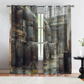 Retro Pipe Industrial Blackout Curtains