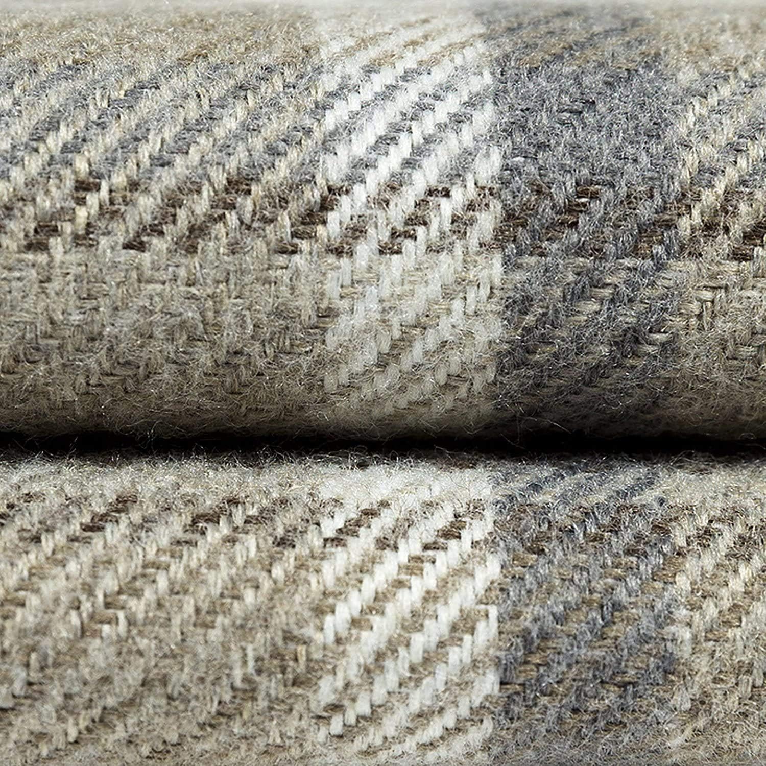 Beige Tartan Square Cushion Cover