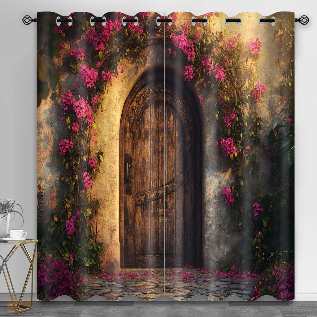 Retro Pipe Industrial Blackout Curtains
