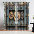 Steampunk Gear Blackout Curtains Set