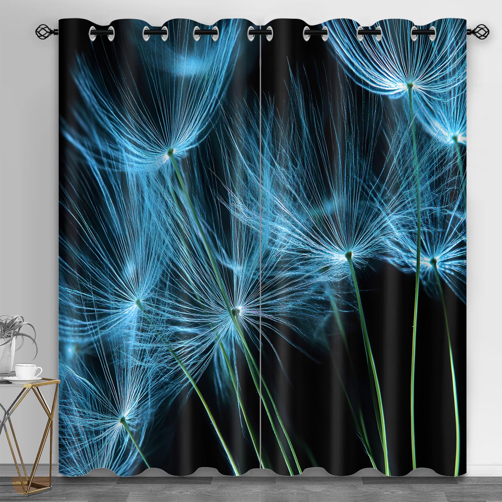 Wavy Stripes Curtains,Rusted Metal Blackout Curtains Industrial Style Grommet Drapes 2 Panels for Bedroom Living Room 31.5" W x 45" L x2
