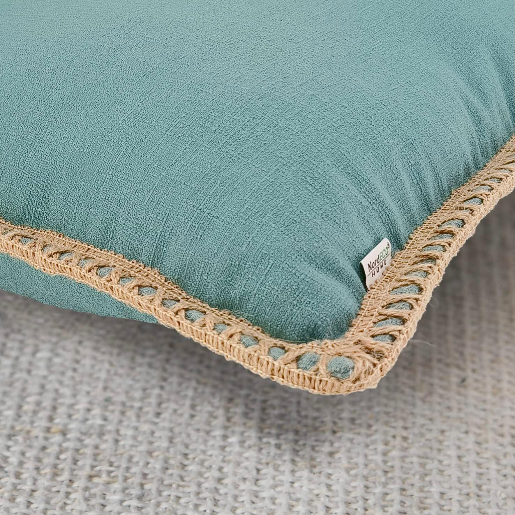 Teal Linen Farmhouse Pillow Covers