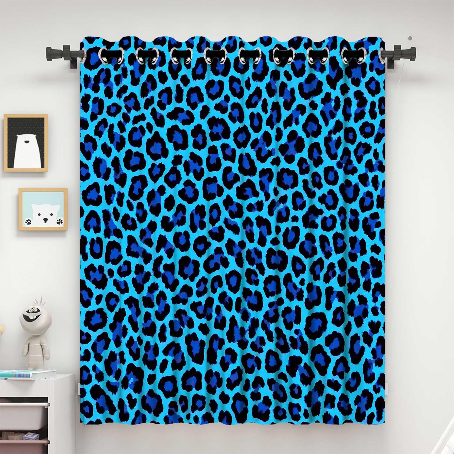 Industrial Decor Vintage Room Darkening Curtains for Bedroom,Sliding Door Curtains Noise Reducing Grommet (W) 60 x (H) 60 Inches,1Panel