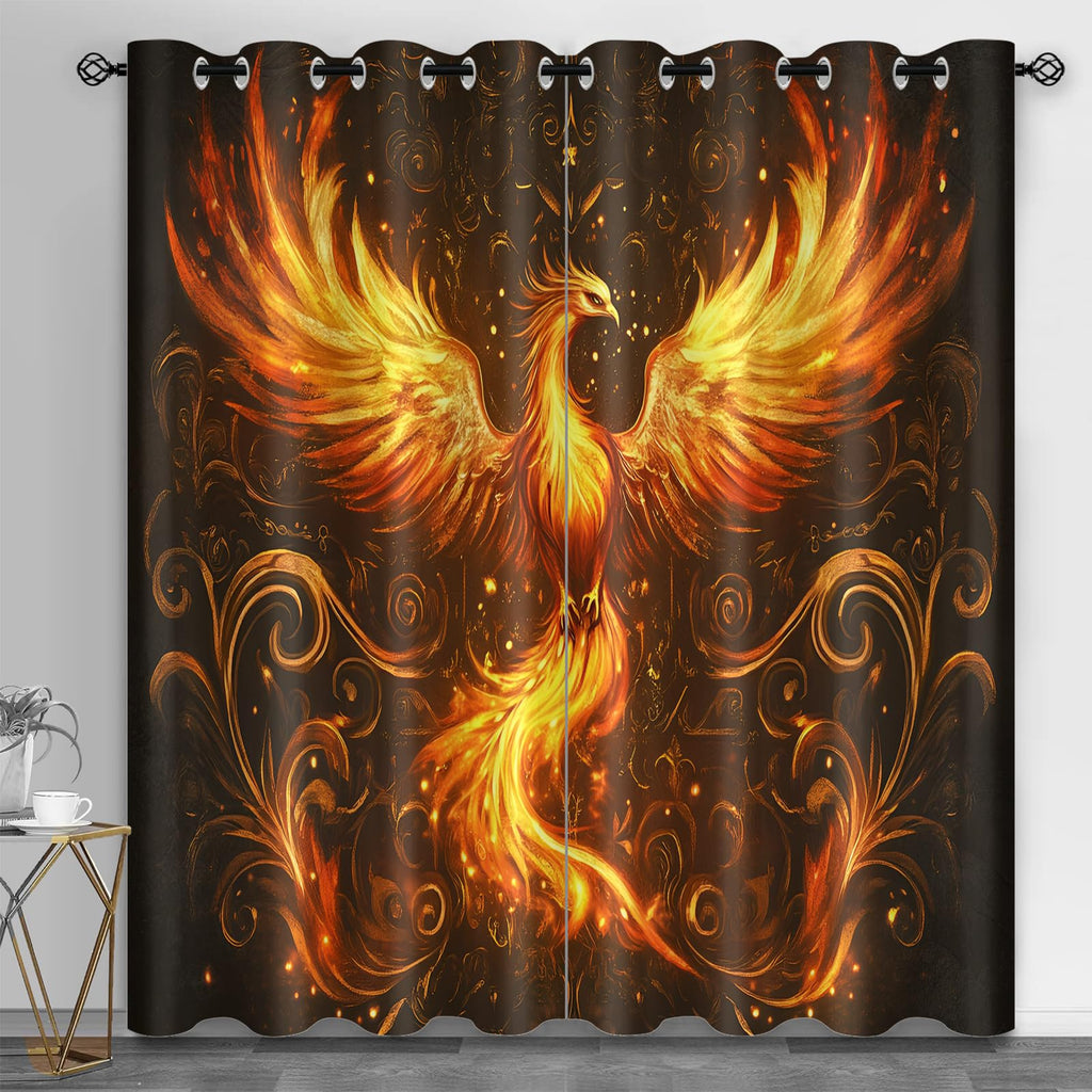 Machinery Window Treatments, Factory Blackout Curtains for Bedroom, Retro Industrial Style Grommet Window Curtain for Bedroom Living Room Patio, 42 x 96 Inch, 2 Panels